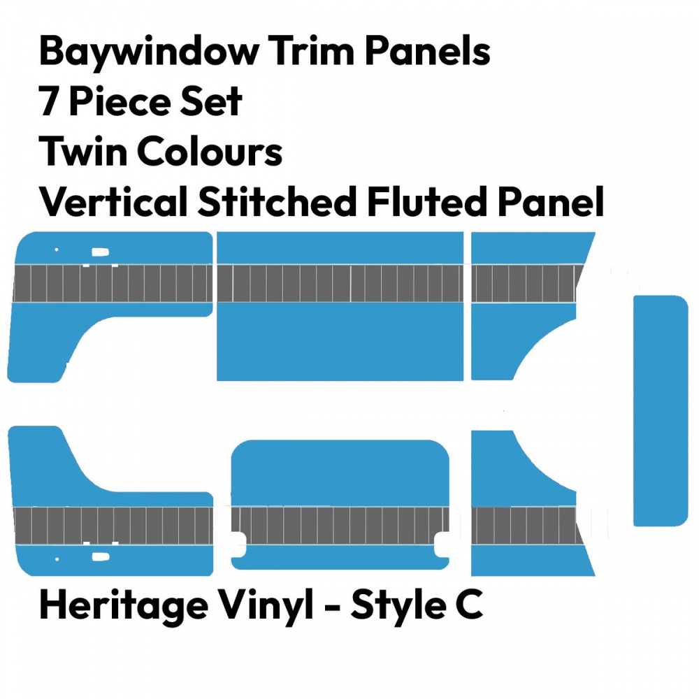 Heritage Vinyl Panel Set Style C - VW Baywindow 1968 - 1979